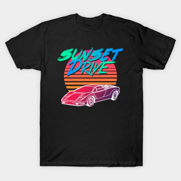 Sunset Drive T-Shirt by DylanBlairIllustration